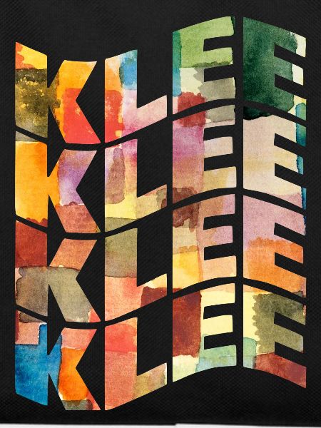 Paul Klee T-Shirt mit Text-Welleneffekt