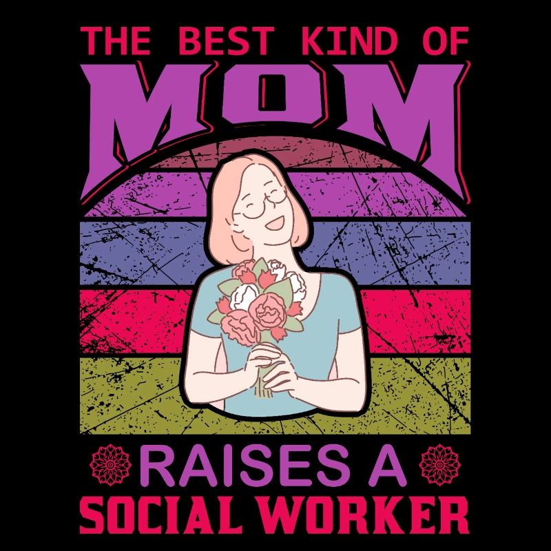 Beste Mutter zieht ein Sozialarbeiter-Hemd groß