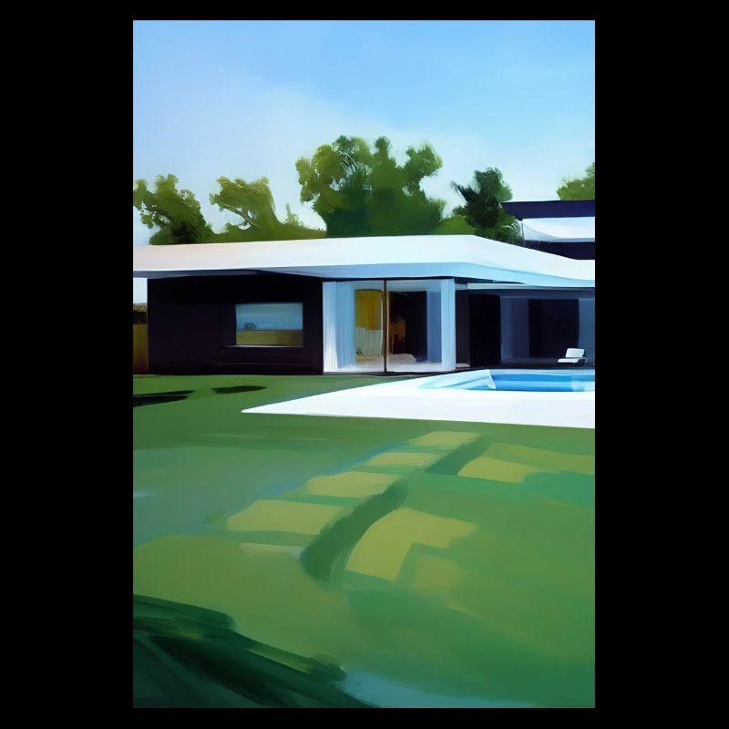 Weiße Villa mit Pool