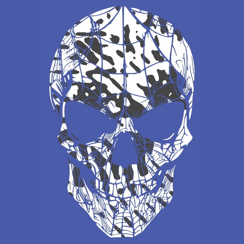Skull Camouflage Pattern Black White