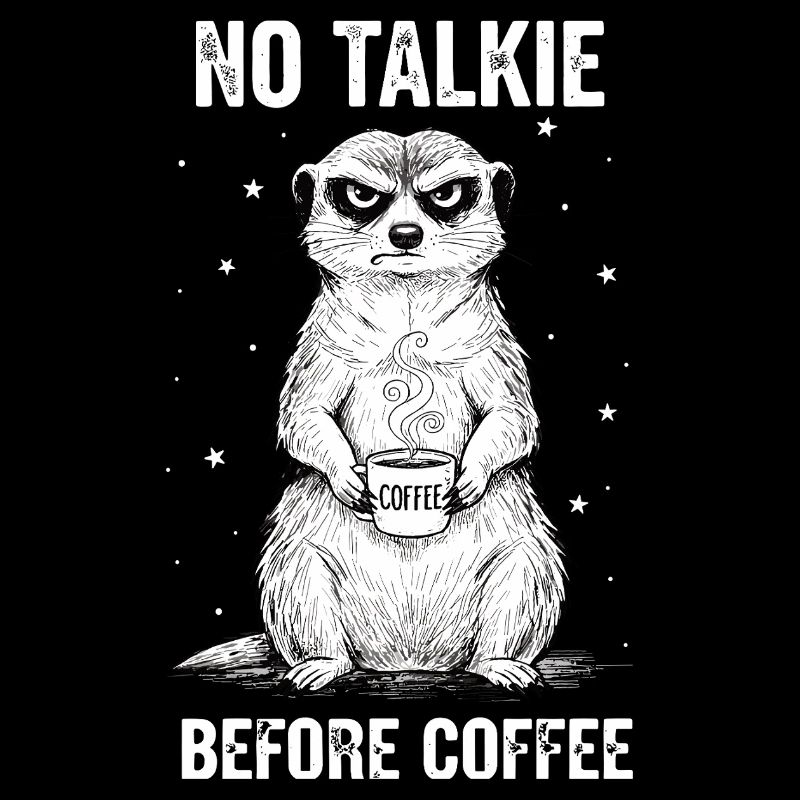 Pas de conversation devant un suricate amateur de café