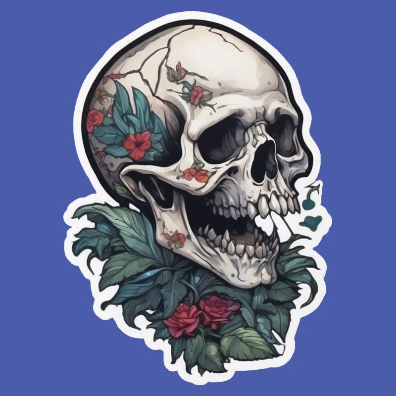 Conception de crâne d’impression de tatouage