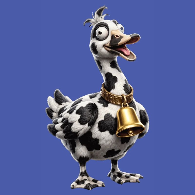 Funny Mixed Goose Cow Pattern