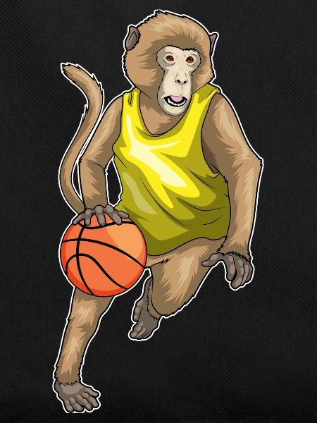 Singe Basketteur Basketteur