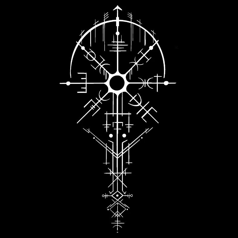 Nordic Rune Compass Design