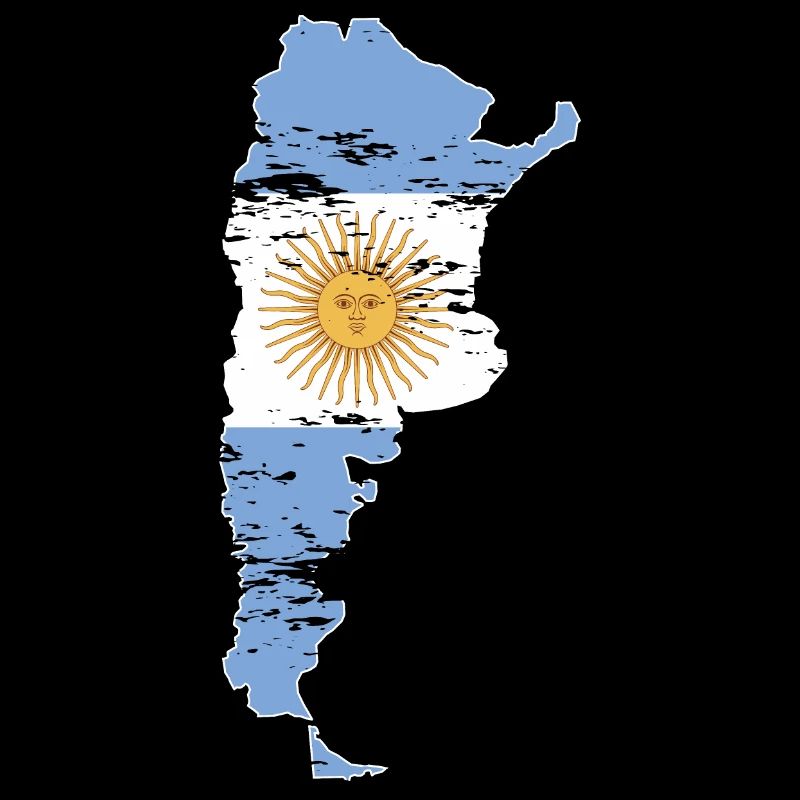 Argentina map flag used
