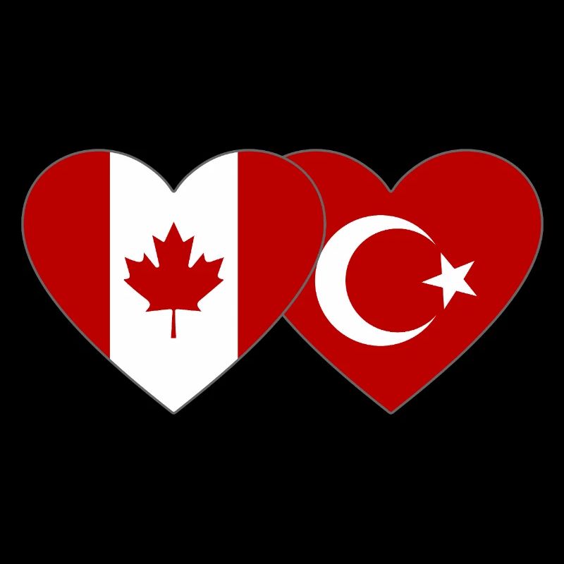 Canada Dinde Drapeau Coeur