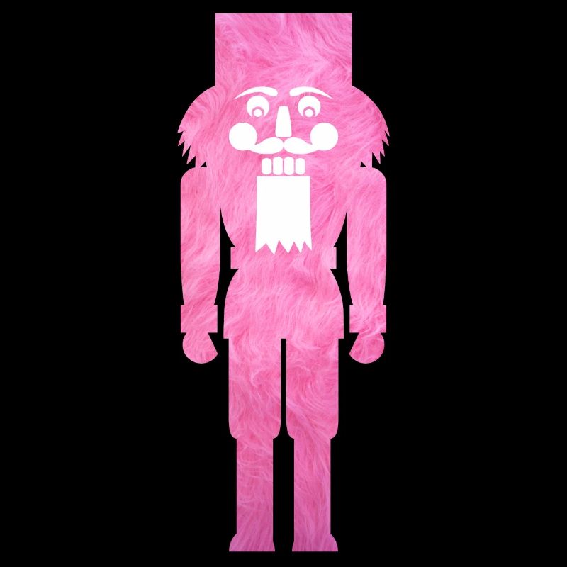 Nutcracker Plush Fluffy Christmas Pink Cool