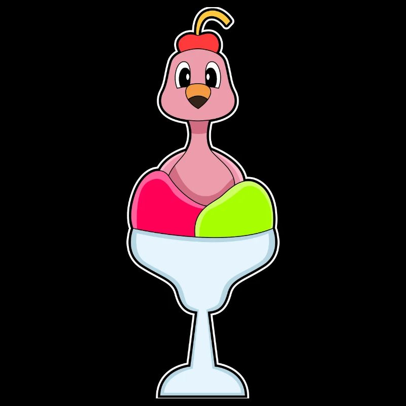 Flamingo Eisbecher
