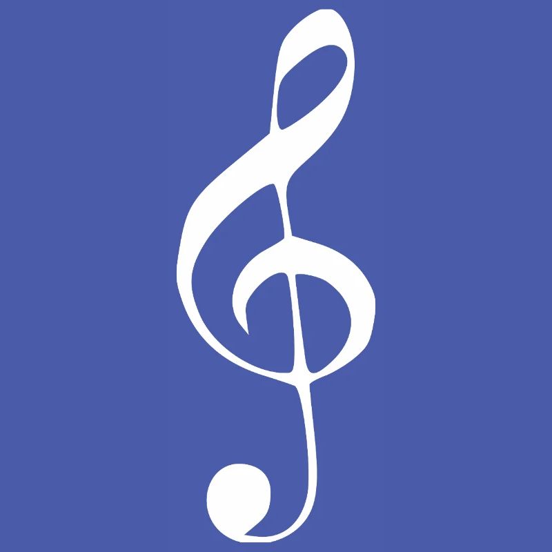 Note de clé de musique note note blanche