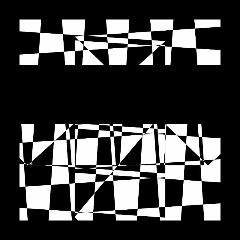 Chessboard modified, on white