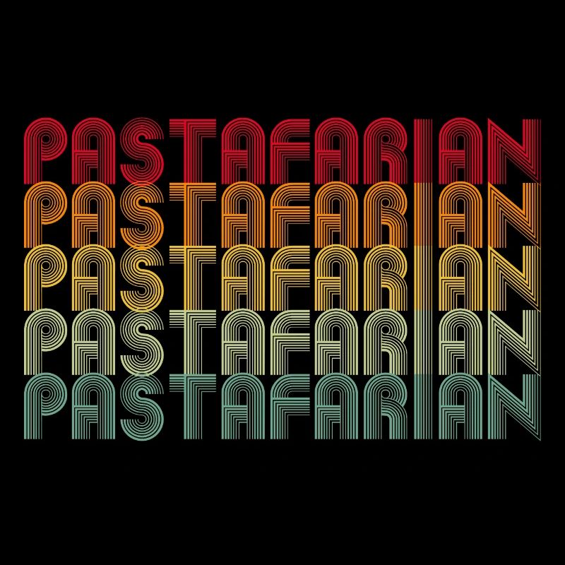 Rainbow Font Stack Pattern