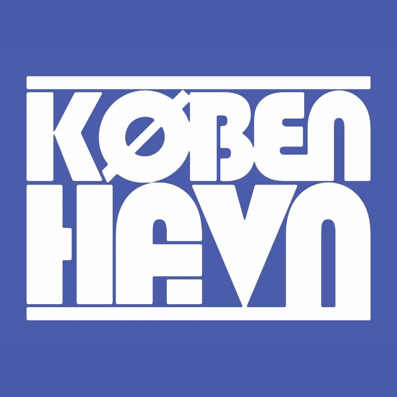 Conception du lettrage du Danmark de Copenhague