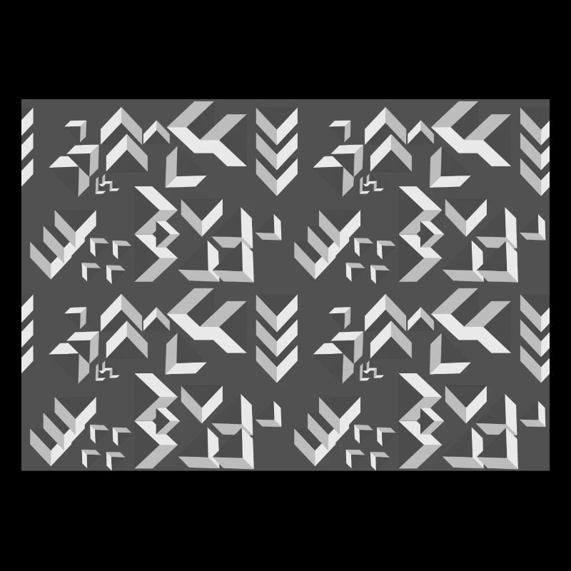 Deco pattern triangles grey-white