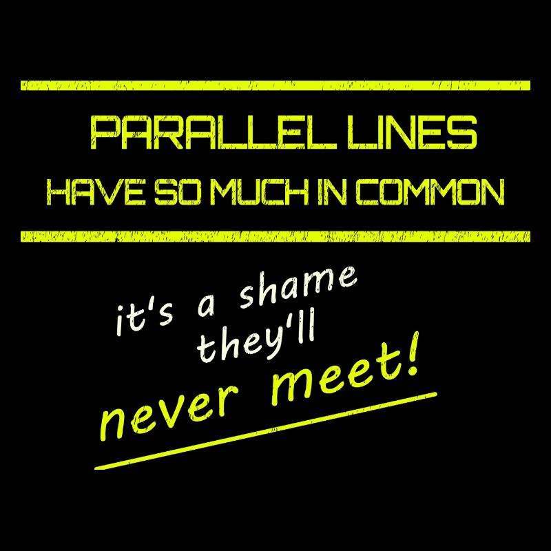 Funny Parallel Lines Math Tee