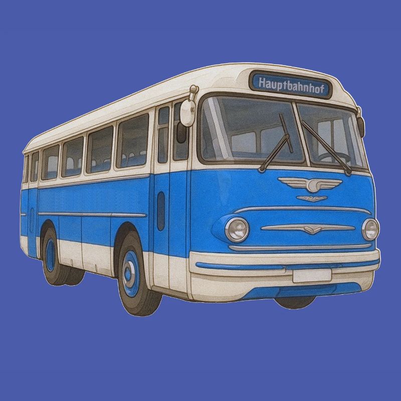 Vieux bus bleu