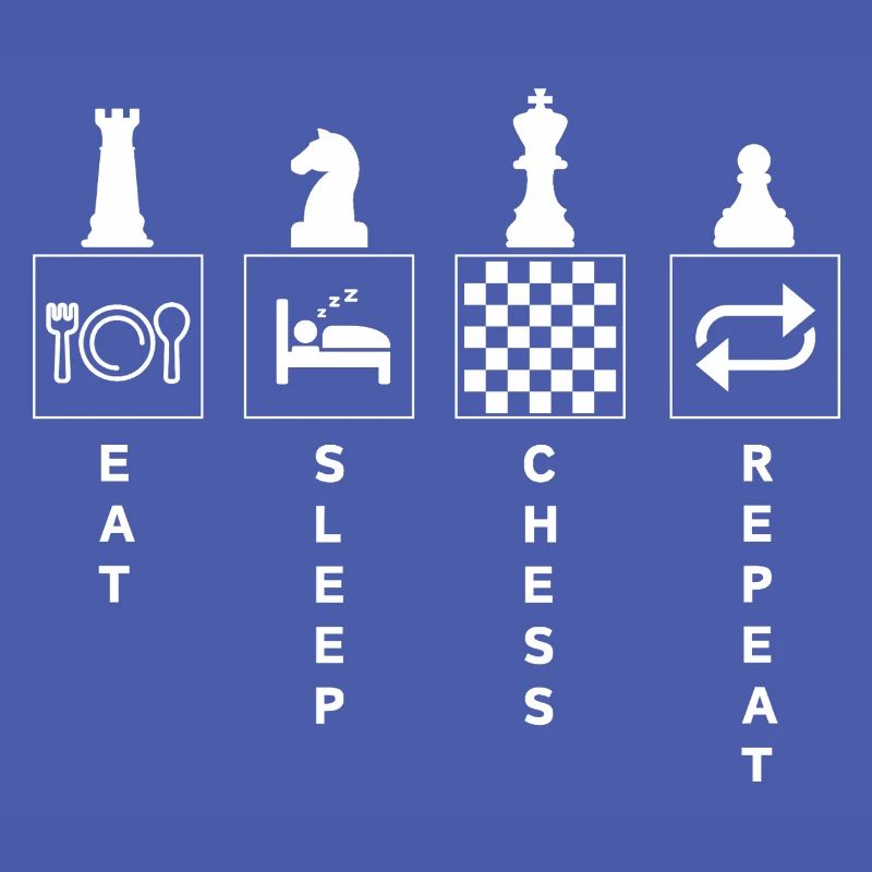 Drôle d’échecs citation manger dormir répéter