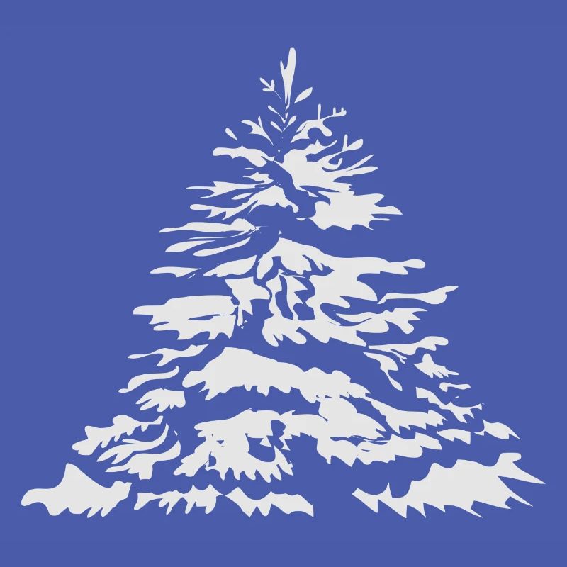 schneebedeckter Christbaum oder Tannenbaum