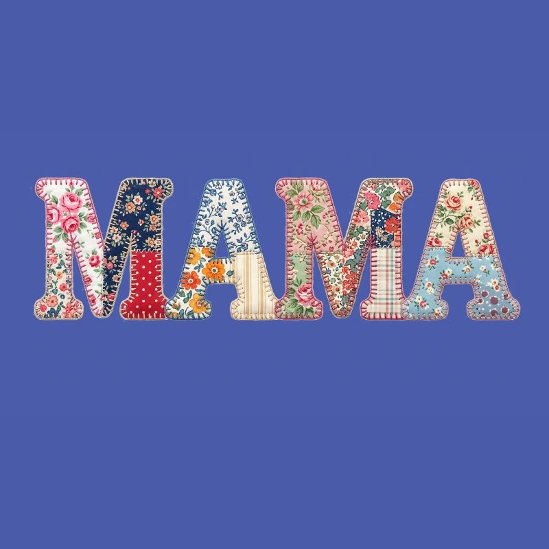 Mama Patchwork Blumen Vintage Muttertag Design