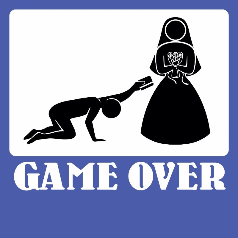 Game Over Wedding Statement Funny JGA Polterer