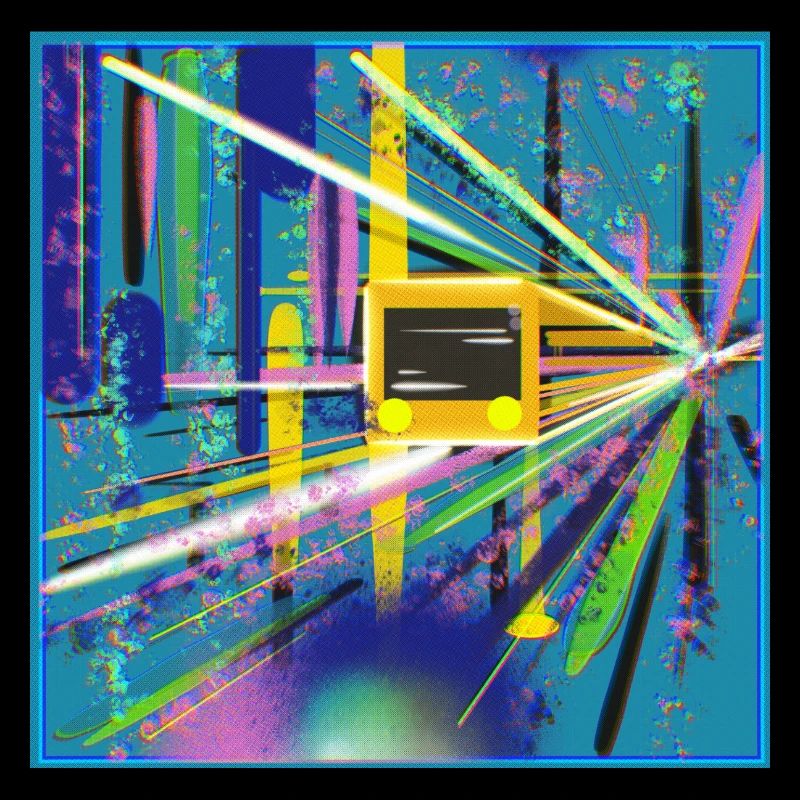 Abstrakte U-Bahn Berlin Graffiti Design
