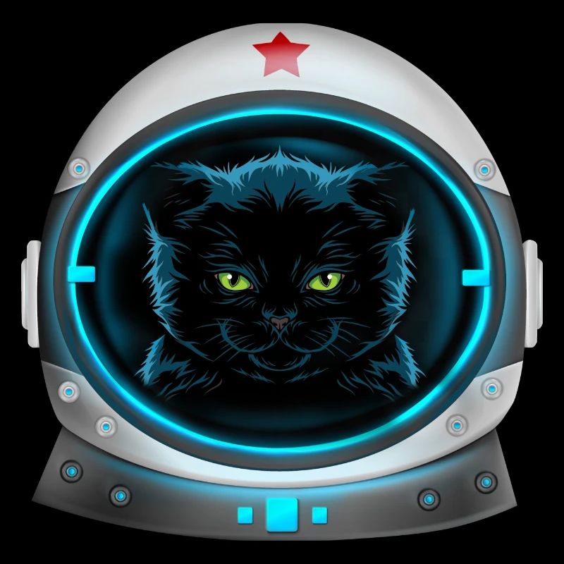 astronaute chat de l’espace en colère