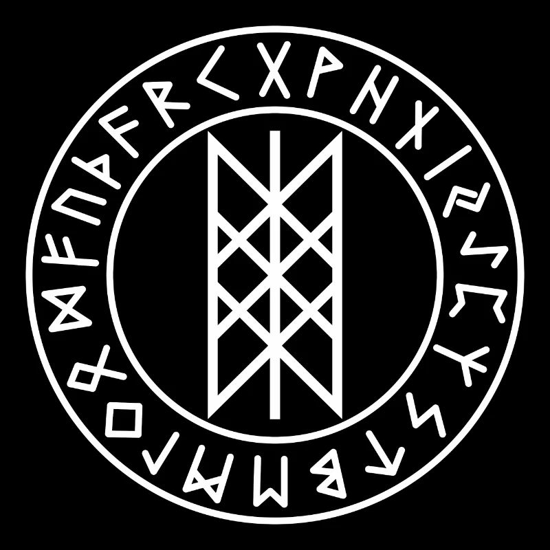 Wyrd white runes circle
