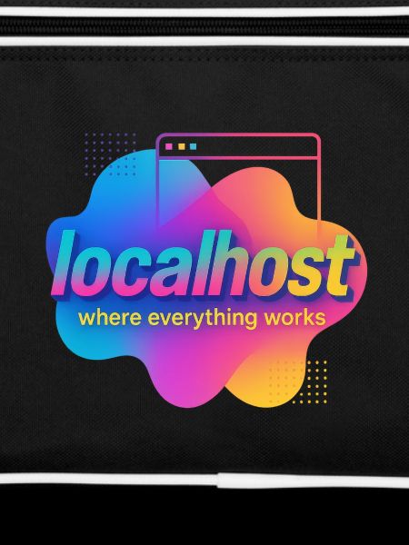 Localhost Buntes Grafik-T-Shirt für Entwickler