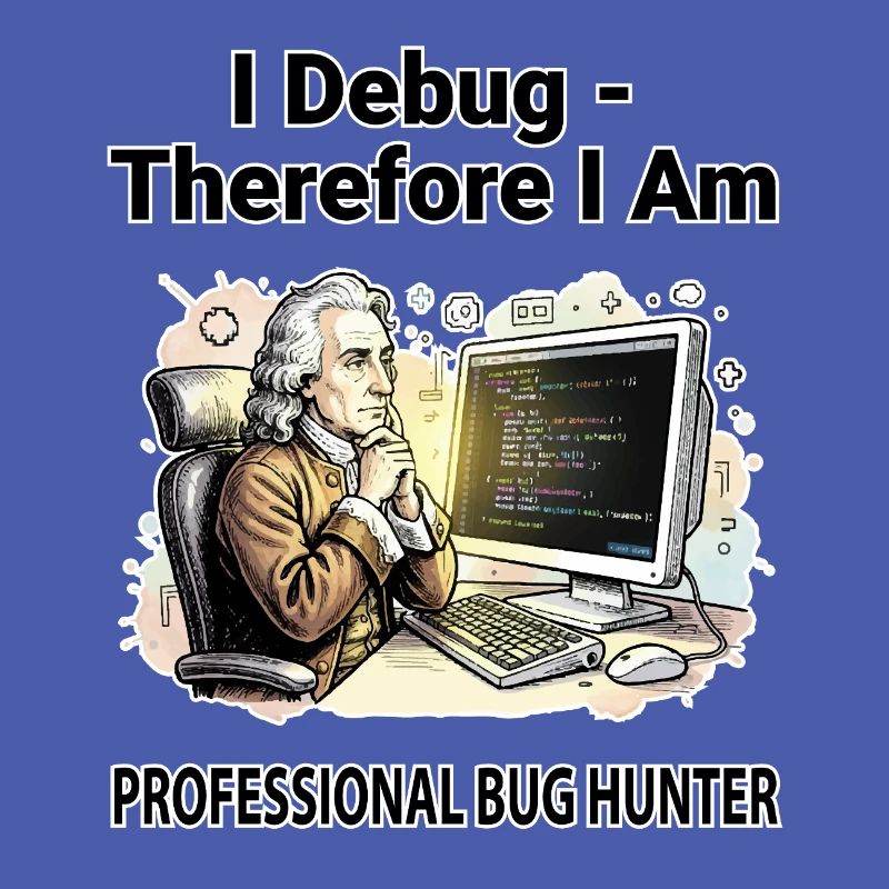 I Debug Therefore I Am: Pro Bug Hunter - dark BG
