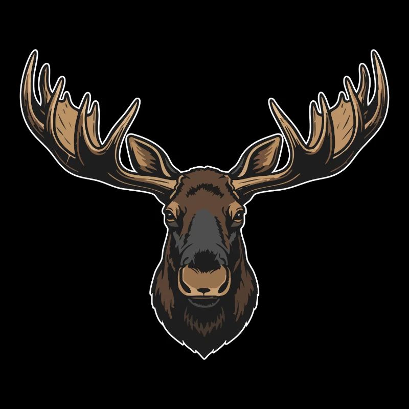 Majestic Elk Forest Logo Maskottchen Elch
