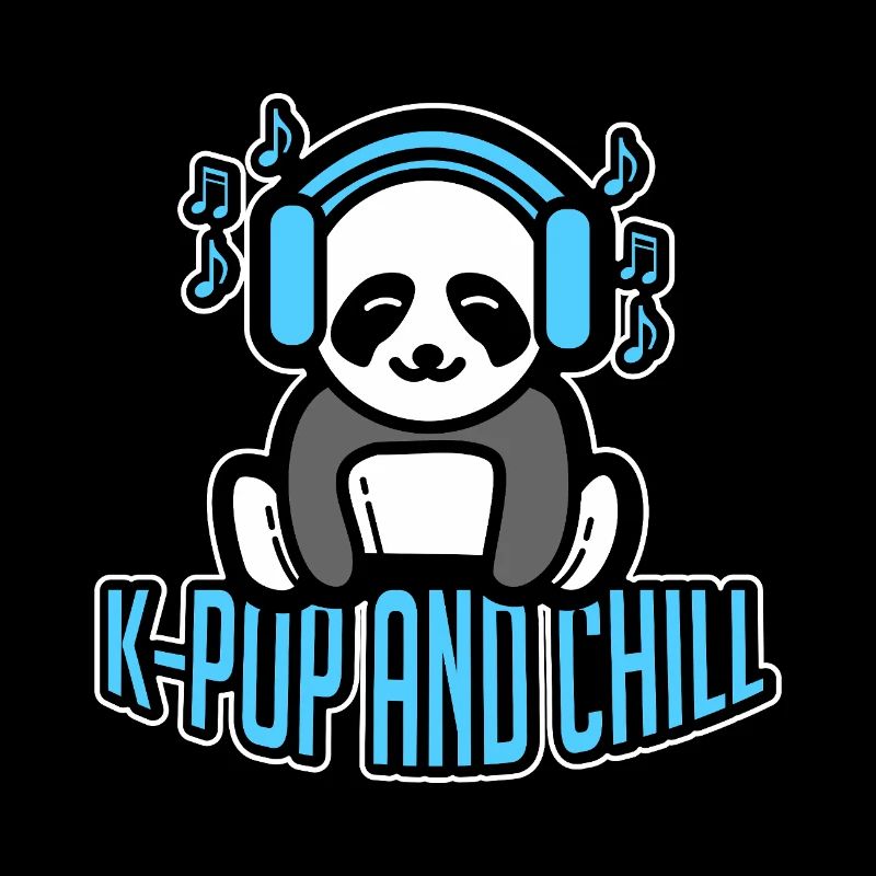 K-Pop And Chill Panda Bubble Tea Kawaii
