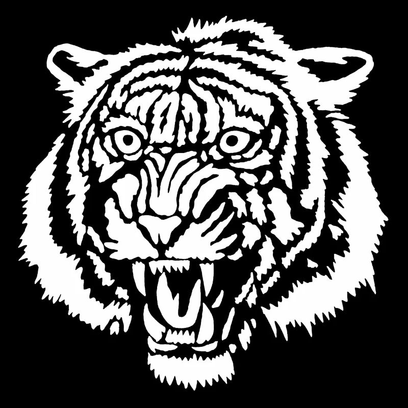 Weißer Tiger Graffiti