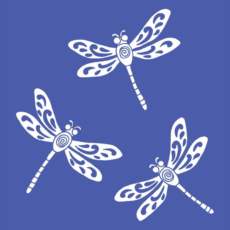 trio de libellules blanches