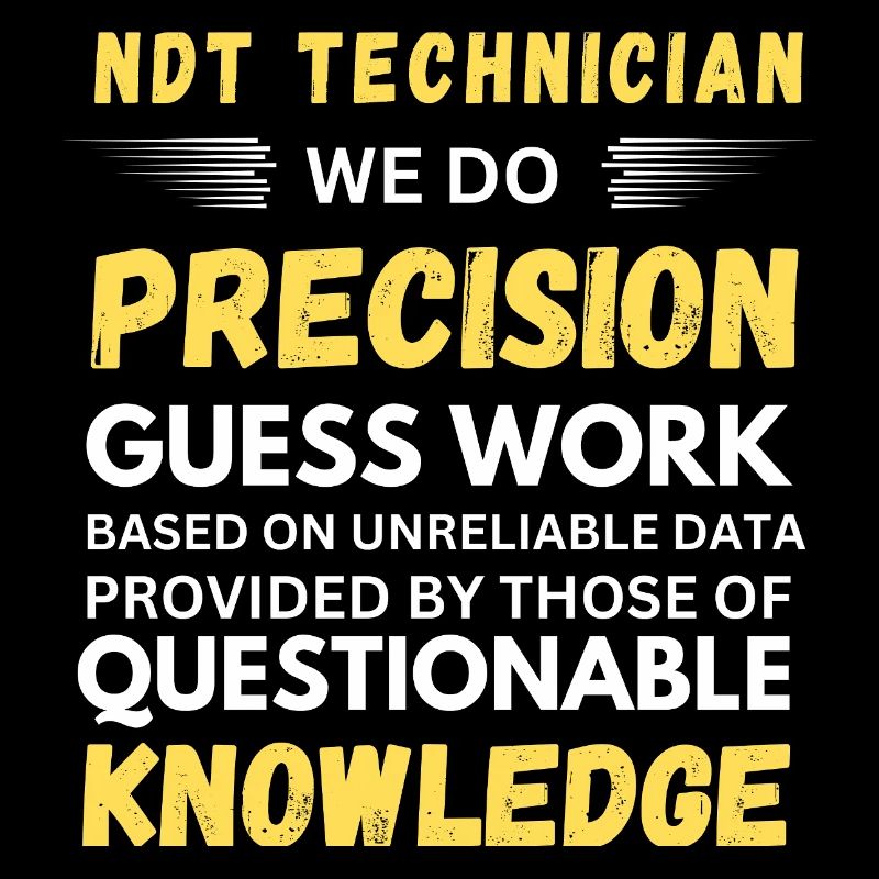 Technicien NDT Nous faisons des devinettes de précision Drôle