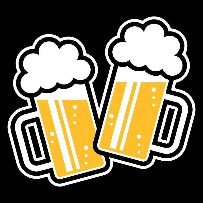 2 chopes de bière toast, à votre santé ! (Chopes à bière 3C)
