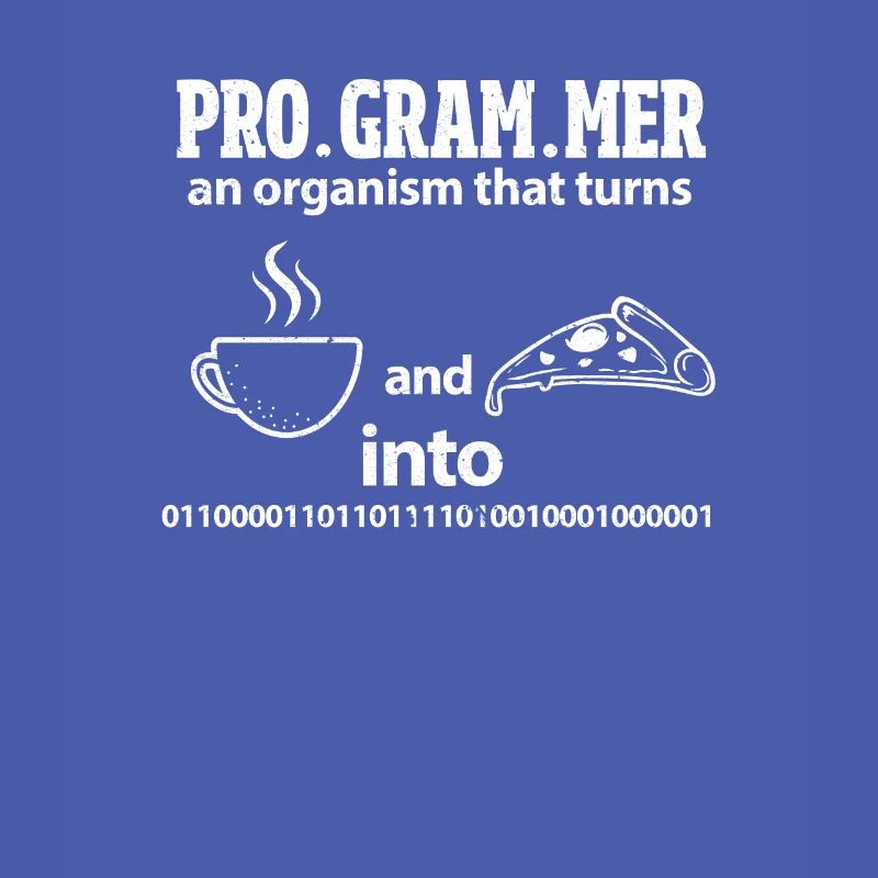 Programmer converts coffee and pizza into code