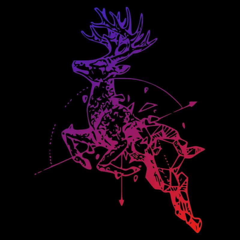 Deer with compass