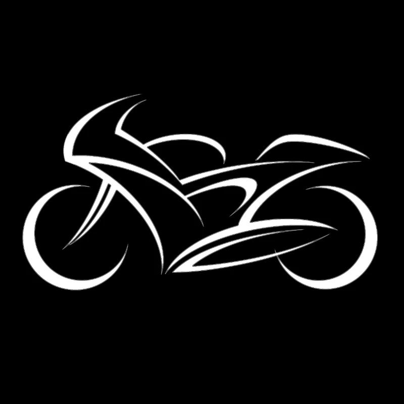 White motorcycle, motorcycle logo