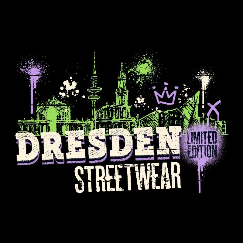 Dresden Skyline City Germany Graffiti