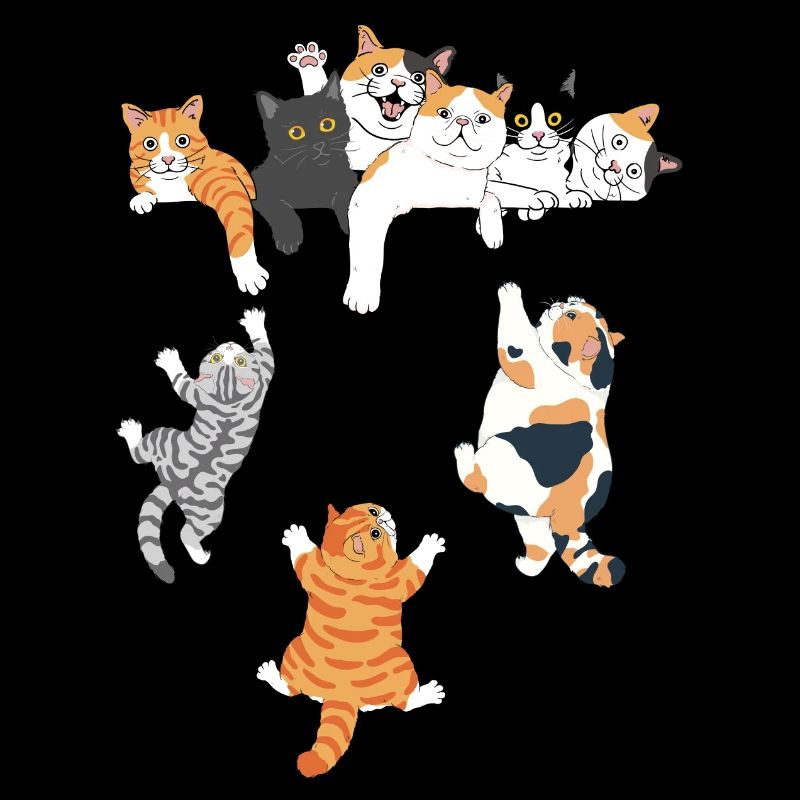 Chats mignons grimpant - idée cadeau original