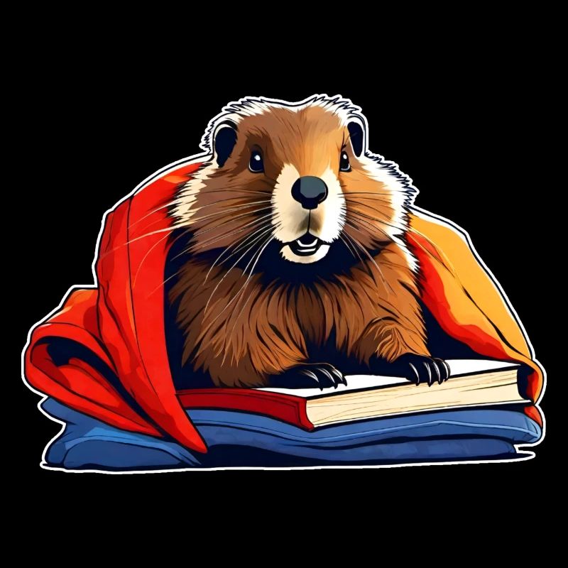 La lecture mignonne de la marmotte, c’est comme rêver