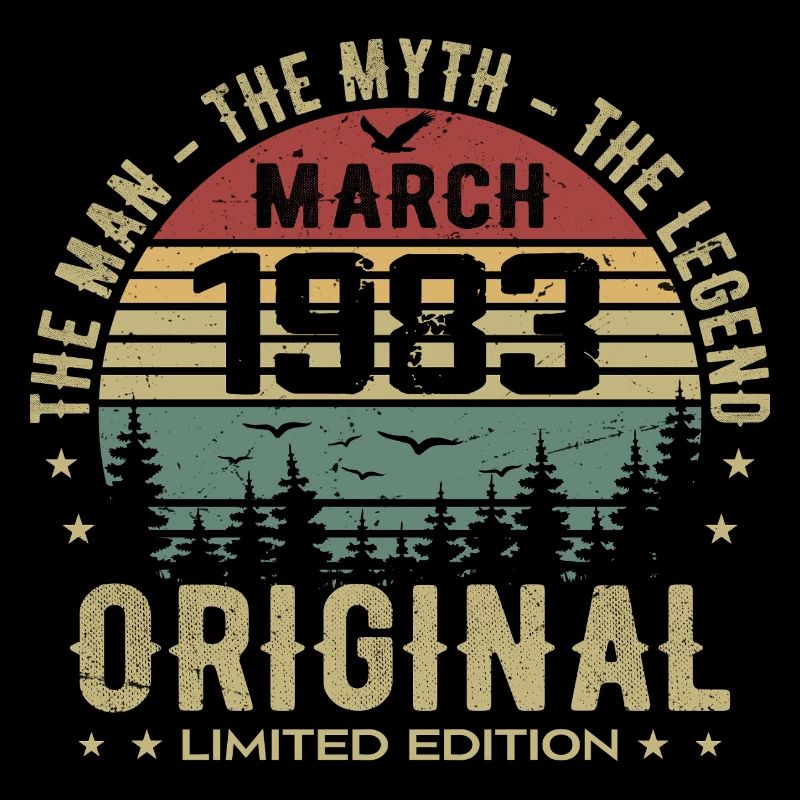 Cadeau pour le 42e Anniversaire Original Mars 1983
