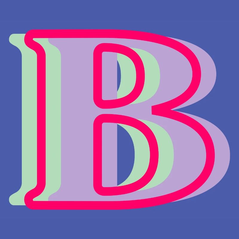 Multicoloured letter b - original gift idea