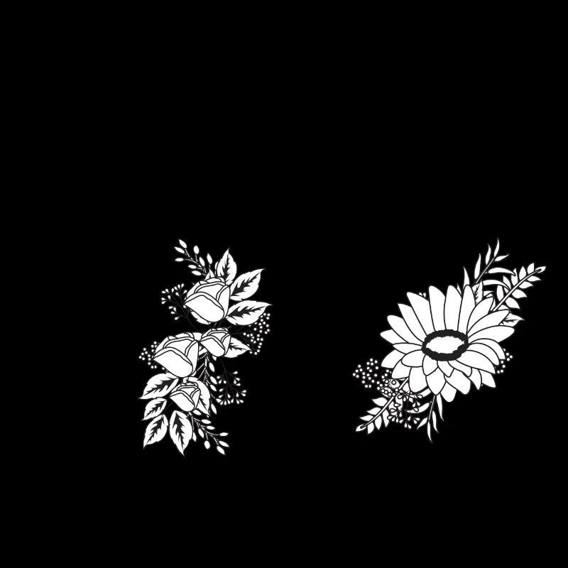 Nummer 54 Schwarze Blumen - 54. Blumengeburtstag