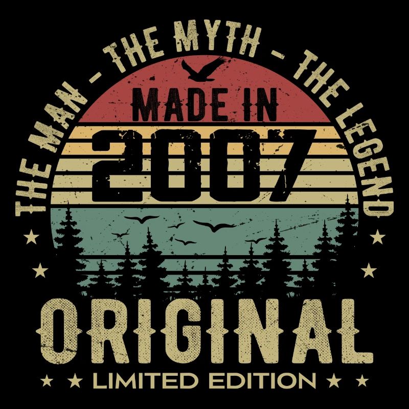 Original 2007 Retro 2007 Birthday Gift 2007