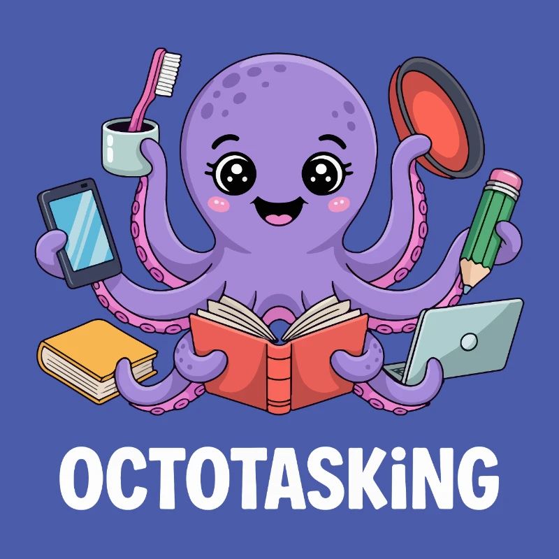 Octotasking Krake im Multitasking Modus