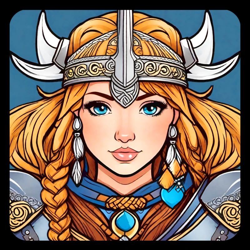 Niedliche Wikingerin Germanin Schildmaid Comic