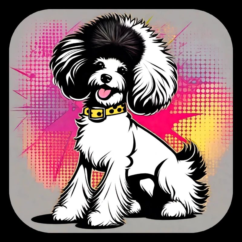 Caniche punk mignon