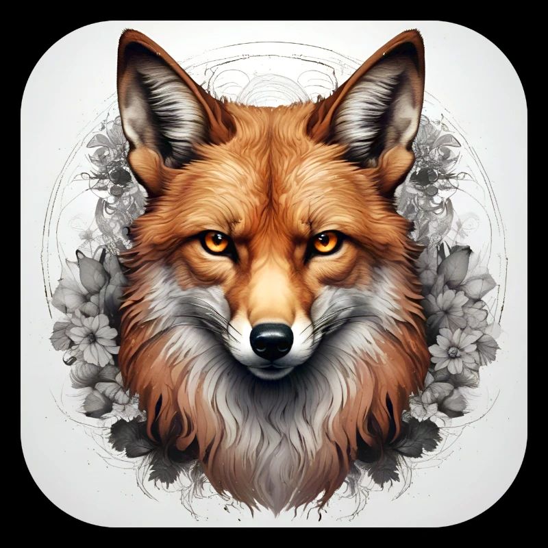 Fuchs mit Blumen