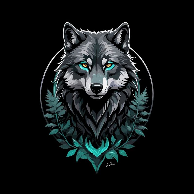 Wald Arktischer Wolf